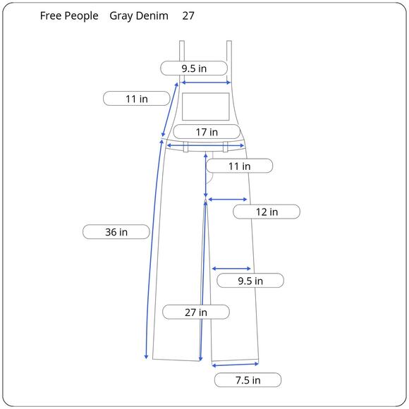 Free People The Boyfriend Denim Overalls Straight Leg Revolve, Dark Gray | 27 - Picture 9 of 9